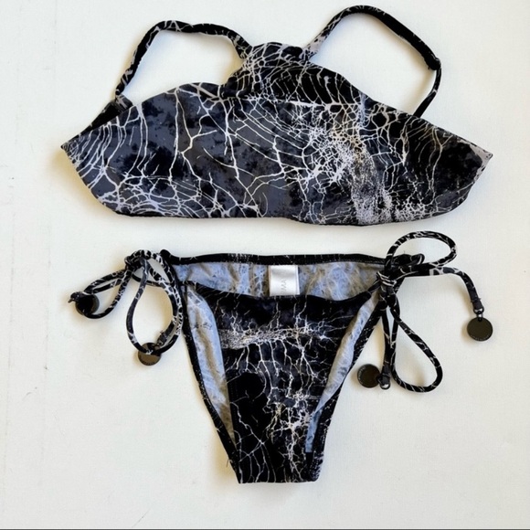 Zimmermann Halter High Neck Marble Bikini black RARE - Picture 2 of 10